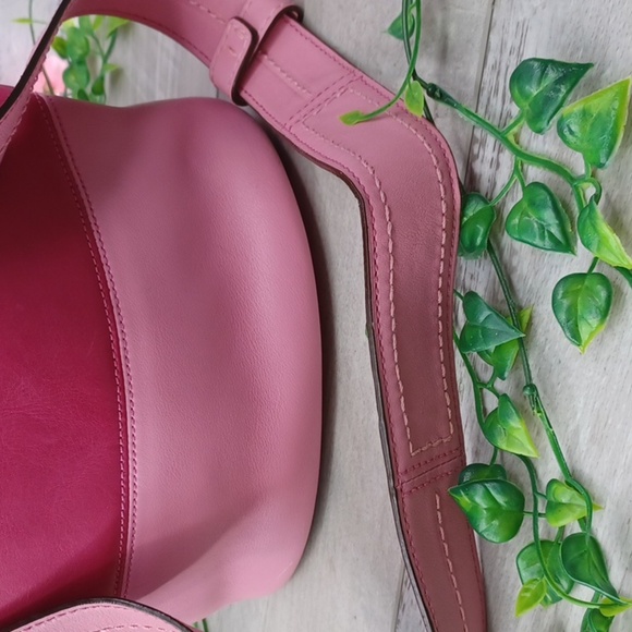 Coach F13357 Rugby Stripe Pink Leather Bucket Bag - Picture 11 of 12